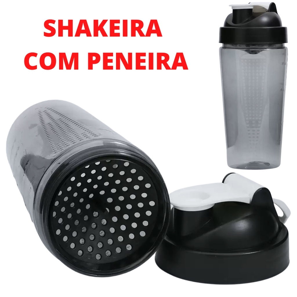Shakeira Coqueteleira Whey Com Peneira 820ml | Shopee Brasil