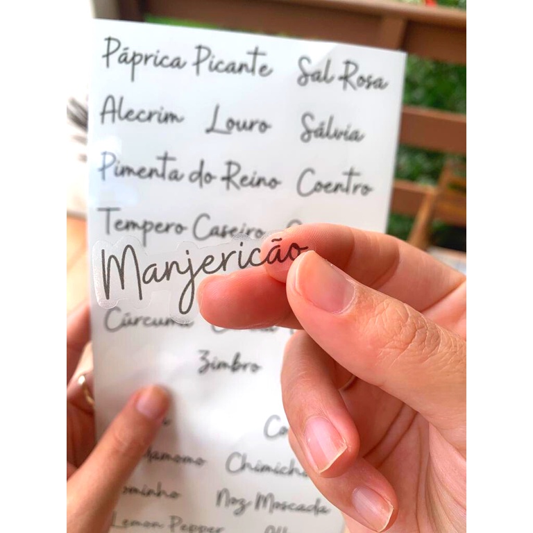 Etiquetas para temperos cartela com 32 adesivos