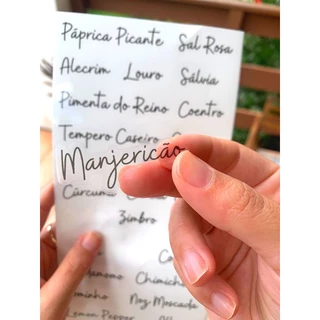 Etiquetas para temperos cartela com 32 adesivos