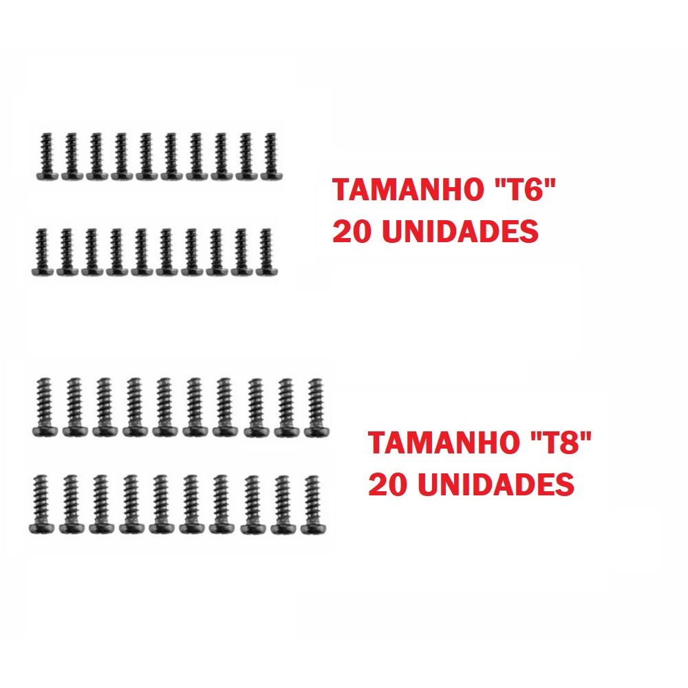 40 Parafusos T8 T6 Reparo Peça Substituição Para Controle Xbox 360 One Slim Fat