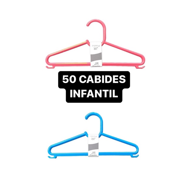 Cabide Infantil Kit 50 Cabides para Roupas Infantil - ROSA e AZUL ...