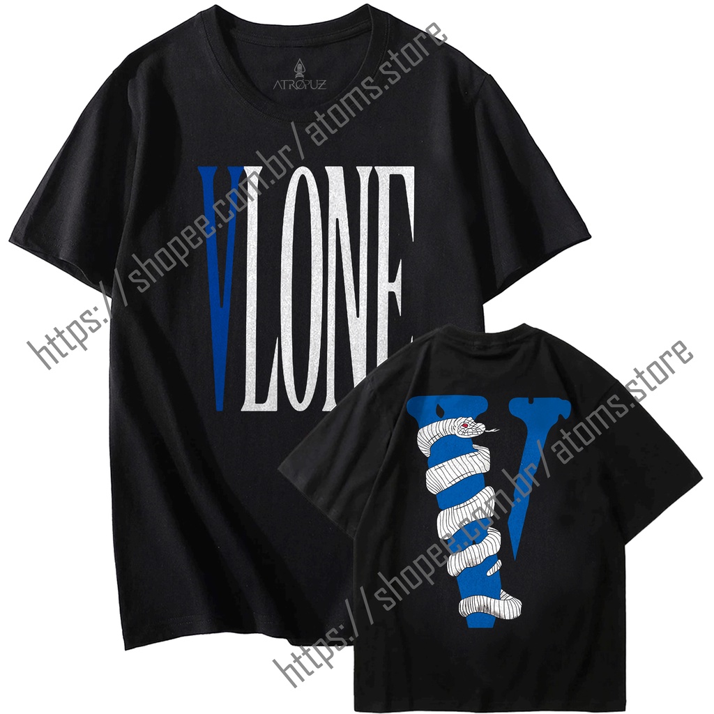 Camiseta Básica T-shirt estampada Unissex Vlone cobra snake streetwear aesthetic