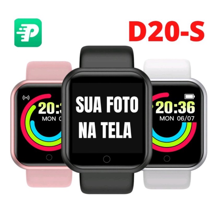 Smartwatch Y68, Relógio Inteligente, Esportivo, Troca Foto da Tela