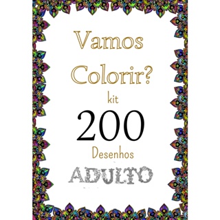 Kit 200 Desenhos Para colorir Animes Em Folha A4 - Infinity - Kit de Colorir  - Magazine Luiza