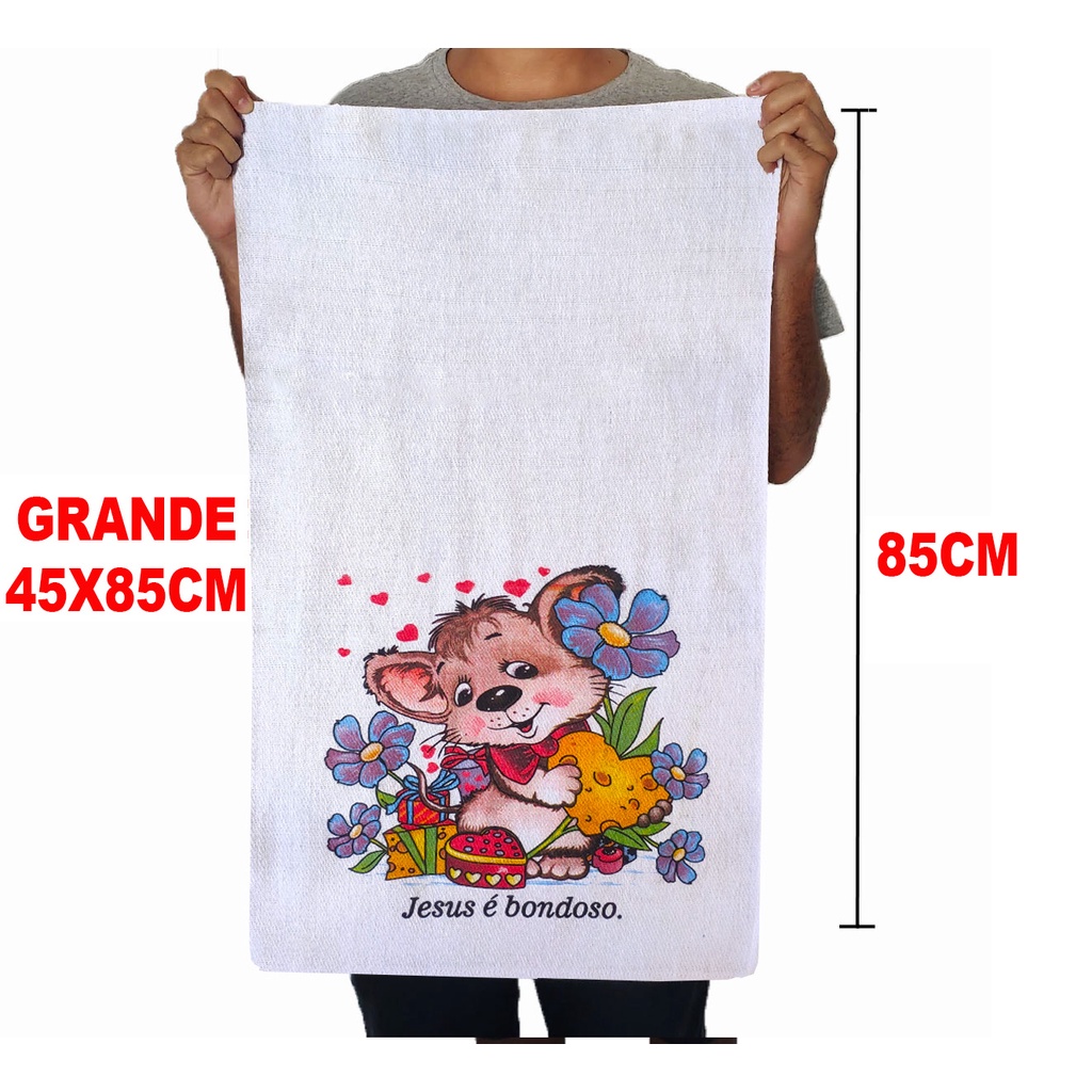 Kit 12 Pano De Prato Grande 45x85 De Cozinha Estampado Algodão