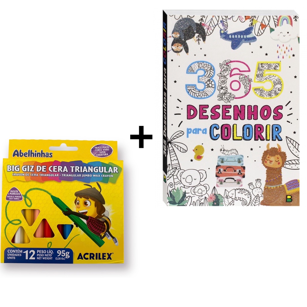 Kit 6 Giz de Cera Pintar Arte Desenhar e Colorir 45g Material Escolar  Colorir - Magix - Kit de Colorir - Magazine Luiza