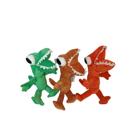 Pelúcia Rainbow Friends Roblox Boneco Orange Lizard Lagarto