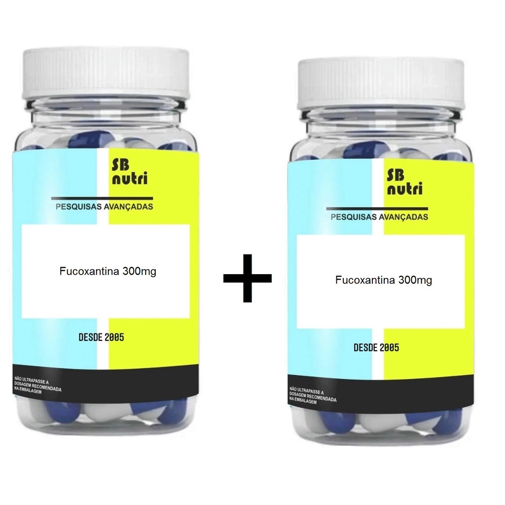 Fucoxantina 300mg 2 potes 60 capsulas cada envio imediato melhor do brasil Shopee Brasil