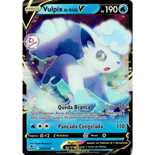 Carta Pokemon Vulpix de Alola V Português Card Original Copag - Tempestade Prateada