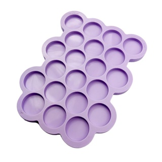 Molde de Silicone para Resina Paleta de Círculo sem furo - 21 cavidades (3 cm)