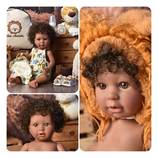 Bebê Reborn Zuri Negra Menina Coelha Princesa Brinquedos Fada
