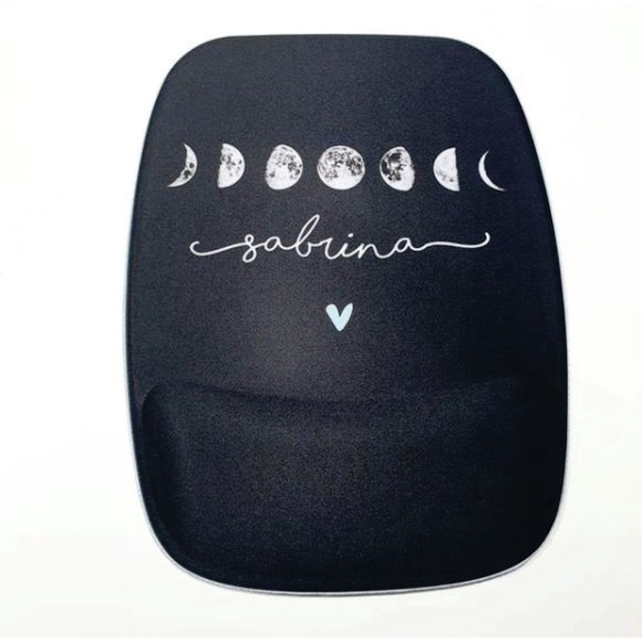 Mouse Pad retangular com apoio - Fases da lua + nome | Shopee Brasil