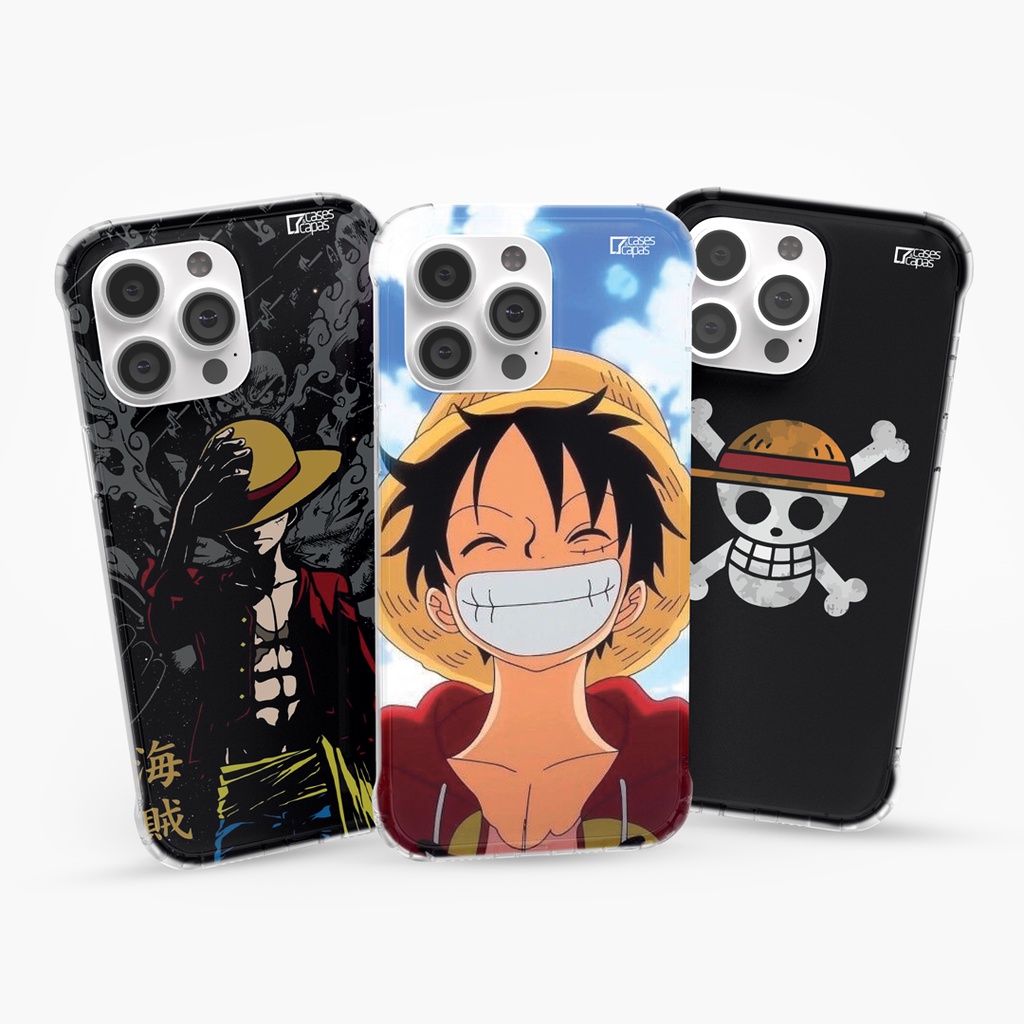 Capinha de Celular Iphone 11 e 12 One Piece com Pulseira