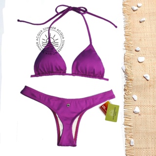 Biquíni Cortininha Asa Delta com Calcinha Fio Dental Moda Praia com BOJO REMOVÍVEL e FORRO FRENTE /COSTA