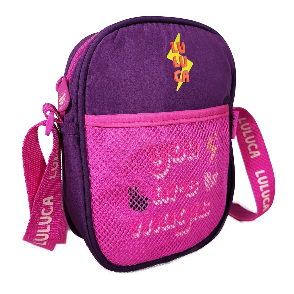 Bolsa Luluca Transversal Pequena Shoulder Bag Roxo/pink Cor Violeta-escuro  Cor Da Correia De Ombro Rosa-chiclete Desenho Do Tecido Liso