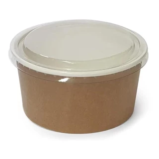 Pote Bolw Kraft 700ml P/ Alimentos C/tampa Forneavel- 10uni