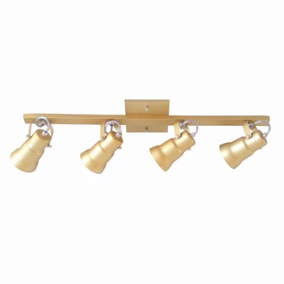Trilho Spot 2714 Lustre 4 Lâmpadas Direcionáveis Casa Cozinha Salão Teto Led cor DOURADO