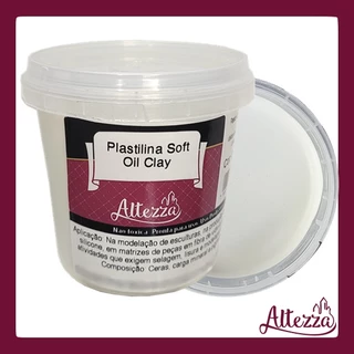 Massa Modelar Plastilina Branco Altezza 500g Cera De Abelha