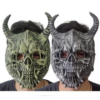 Máscara de Halloween Demônio Caveira em Látex