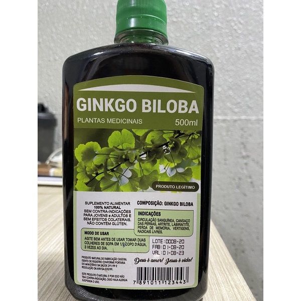 Ginkgo Biloba 500ML PLANTAS MEDICINAIS Shopee Brasil