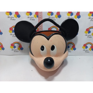 Desapego de Brinquedo Balde Cabeça do Mickey Original Disney 20cm LEIA A DESCRIÇÃO