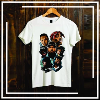 Camiseta Rappers Hip Hop 2PAc Notorious Big Ice Cube Eminem Etc Unissex