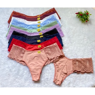Kit 10 Calcinha Fio Duplo Pala Dupla Conforto Tanga Em Renda Lingerie Ref 334