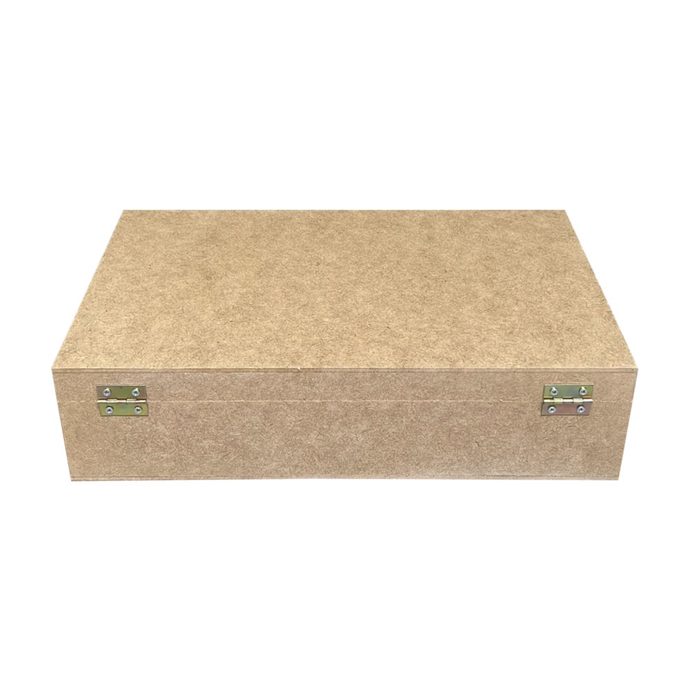 Caixa Retangular Lisa Com Dobradiça 27x18x7,5 - MDF Cru | Shopee