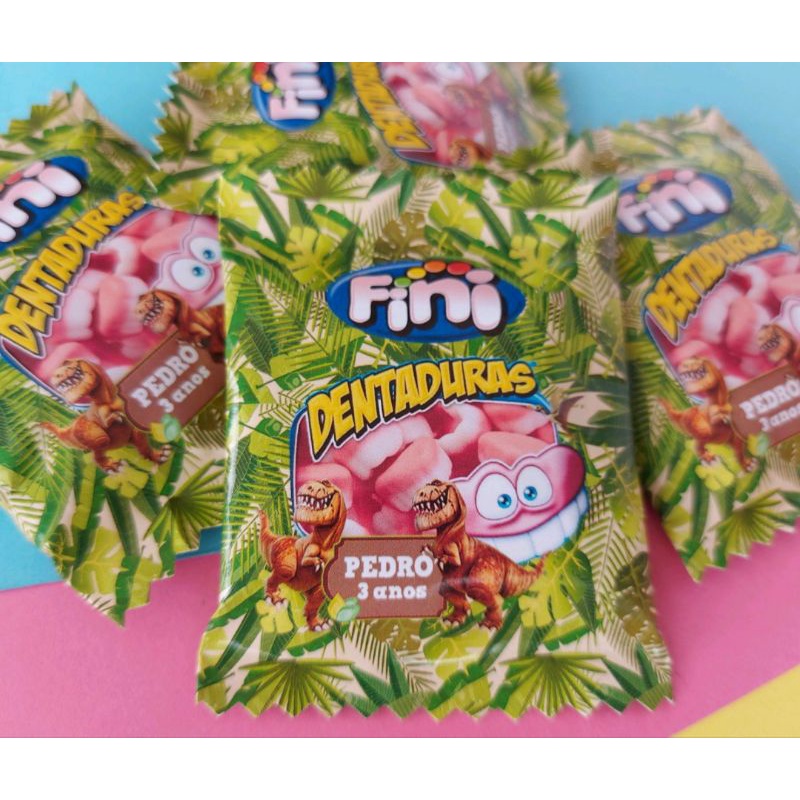 Bala Fini Mini Personalizada - Lembrancinha - Todos os temas - COM BALA