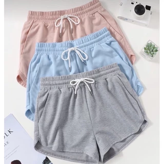 Kit 3 Short Moletom feminino cós elástico do PP ao Plus Size G6