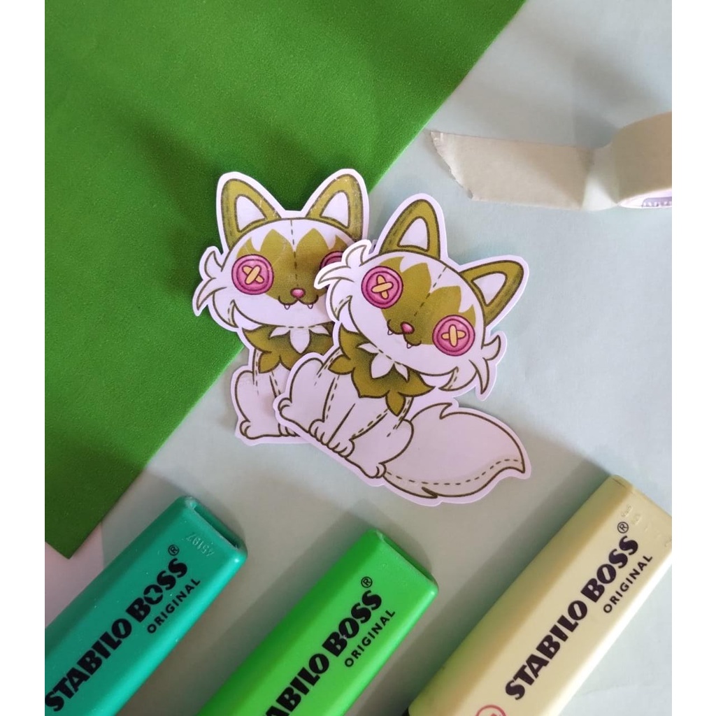 Adesivo Pokémon Scarlet Violet Springatito inicial grama gato kawaii ...