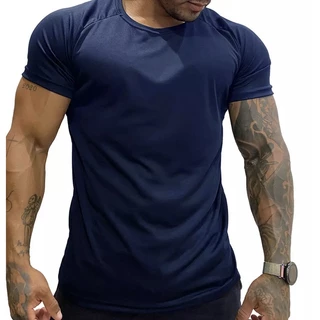 Camiseta Masculina Para Prática de Esportes e Casual - Malha fria que não amassa e com secagem rápida (Dry Fit)