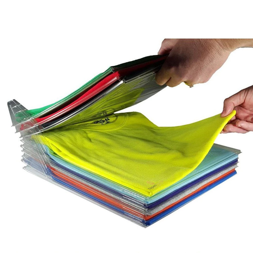 Kit 10 Organizador De Camisas Camisetas Roupas Tipo Arquivo