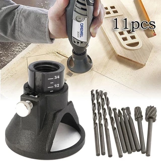 Kit contendo 6 brocas 3 mais 6 fresas e 1 suporte para fresa