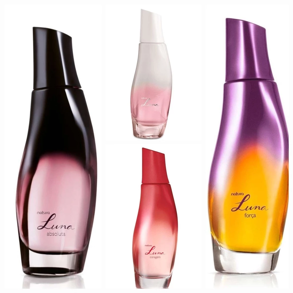 Luna clássico, coragem, absoluta, confiante, Força, ilumina Natura 75ml cada