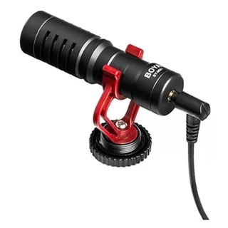 Microfone Boya BY-MM1 Cardióide - Compatível com Câmeras e Celulares, Áudio Profissional, Preto
