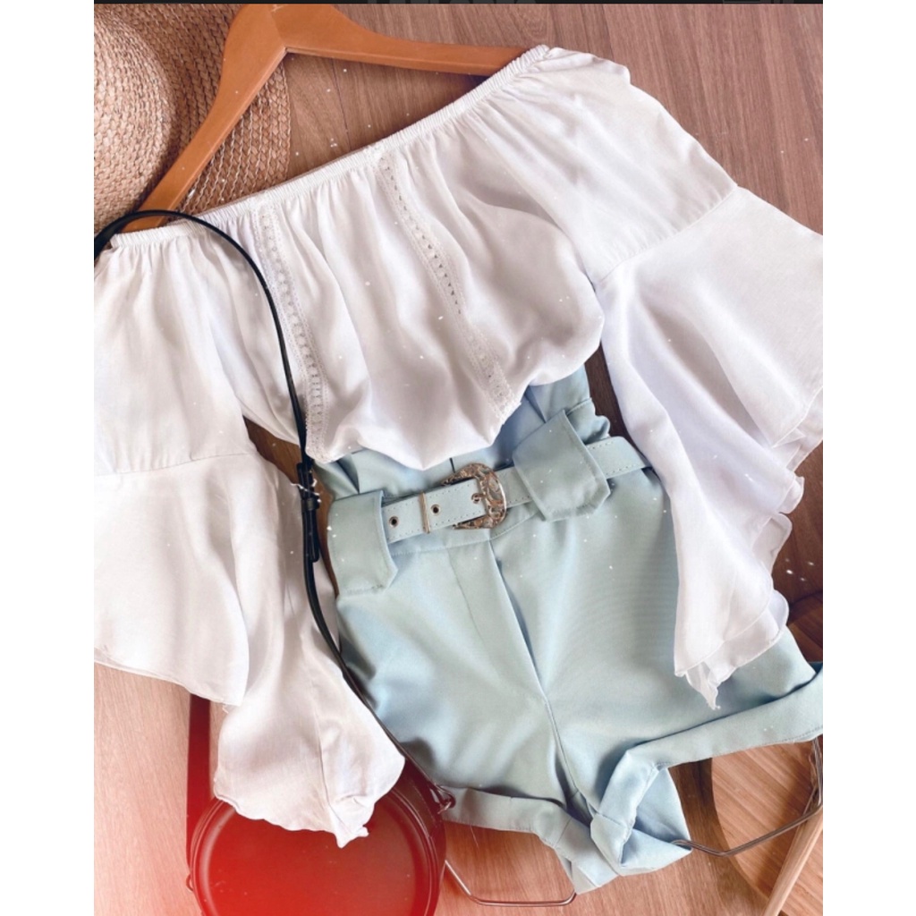 Blusa Feminina manga Flare