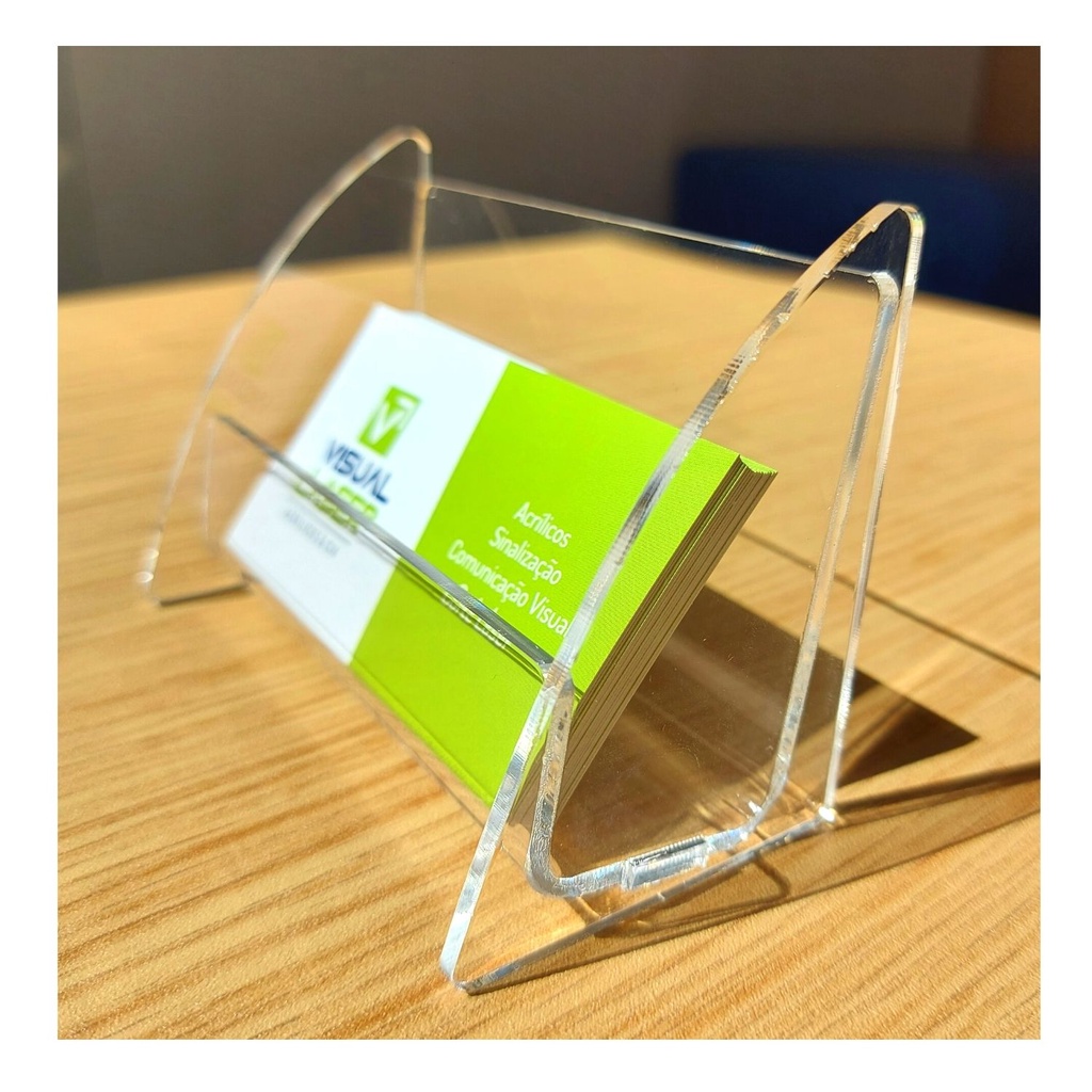 Porta Cartões de Visita de Mesa Acrílico