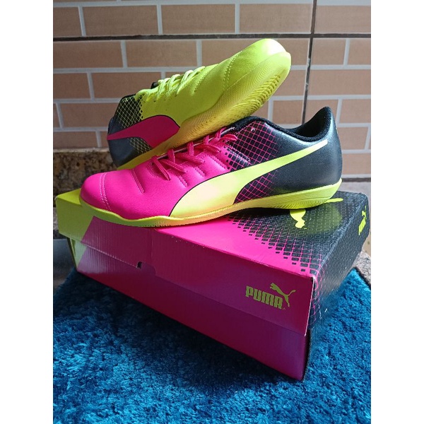 Chuteira Puma evoPOWER 4.3 Trickes IT pink glo-safety yellow-black ...