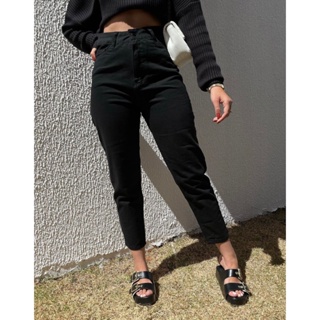 Calça Feminina Mom Jeans Cintura Alta Moda Blogueira