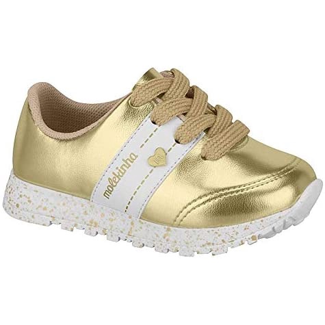 Tenis best sale molekinha dourado