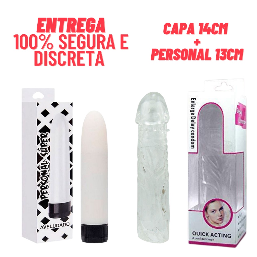 Vibrador Personal Ponto G com Capa Peniana Feita em Silicone - Capa Peniana  Super Flexível - 14cm Extensor com textura Sexshop | Shopee Brasil