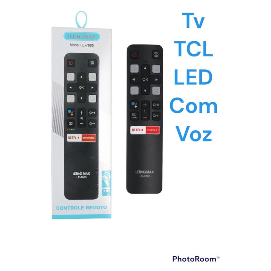 Controle Remoto Tv TCL Android 4k Netflix Qled COM COMANDO DE VOZ(LE ...