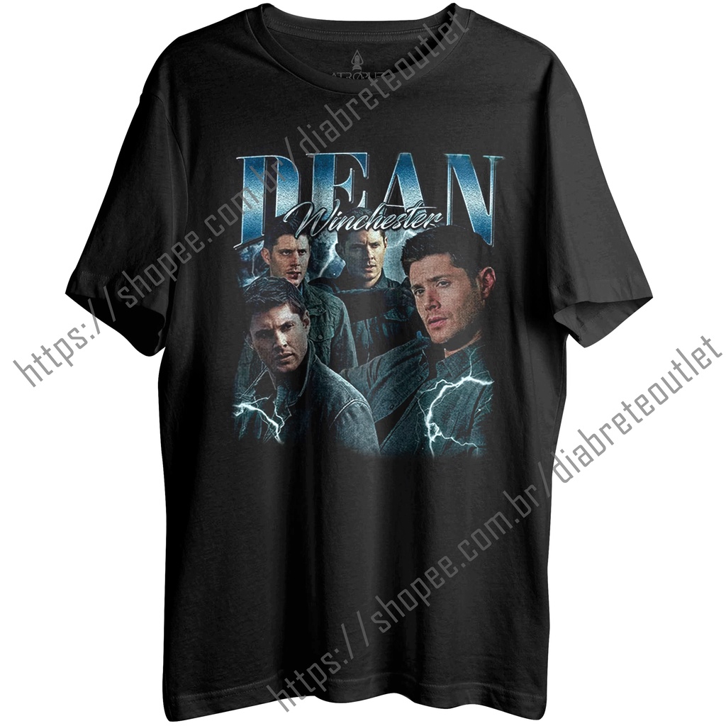 Camiseta Algodão Unissex Tshirt Graphic Tee Supernatural Dean Winchester