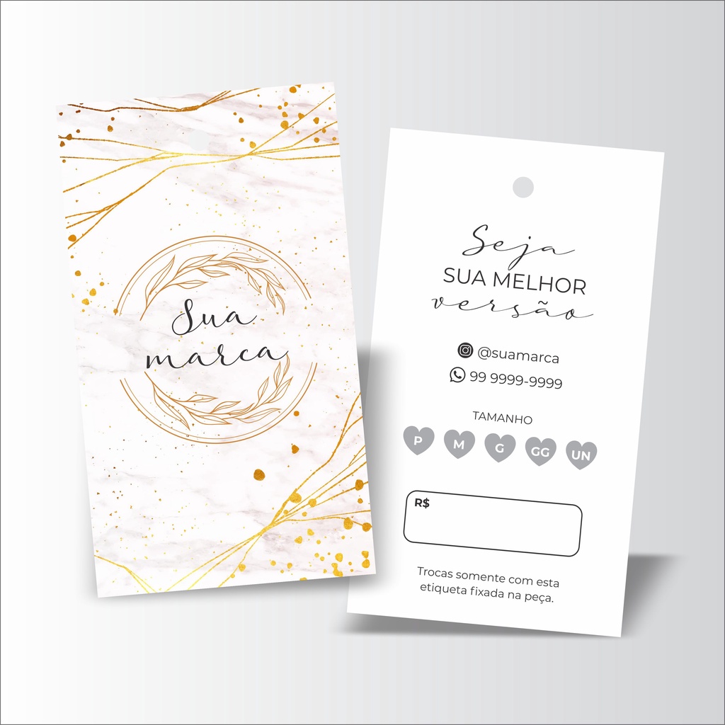 Etiquetas tags personalizadas roupas - 1000 un | Shopee Brasil