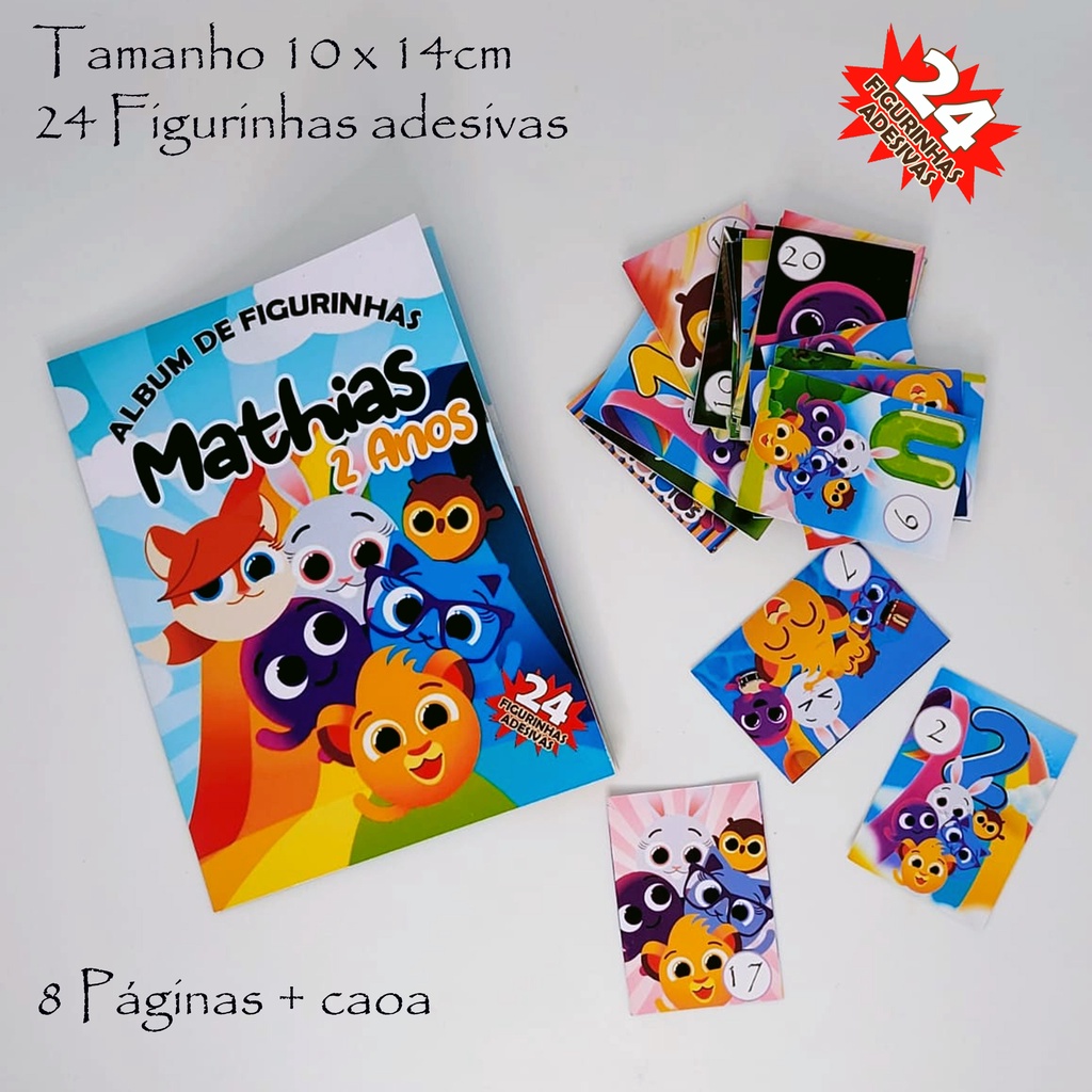 Album de figurinhas Bolofos Med 10x14cm com 24 figurinhas adesivas para ...