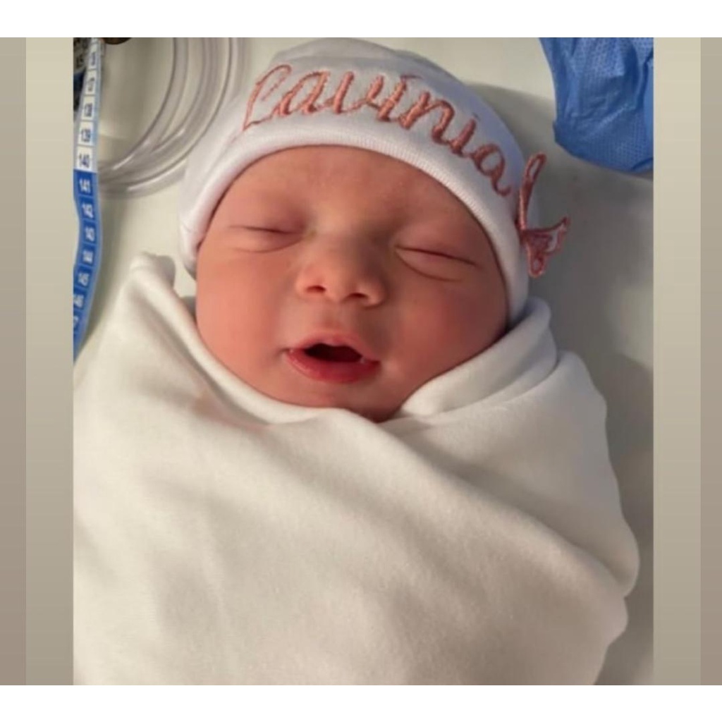 Touca personalizada rn bebê menino menina maternidade 100% algodão