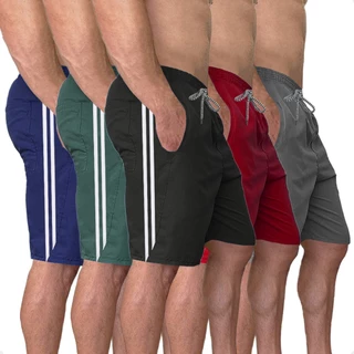 Kit 10 Bermuda Masculina Tactel 3 Bolsos Short Calção Futebol Academia Corrida Treino Musculação
