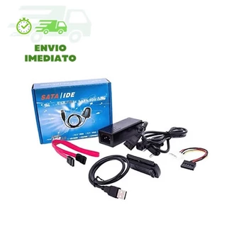 Cabo Adaptador Usb 2.0 Hd Conversor P/ Ide Sata Fonte 3 Em 1