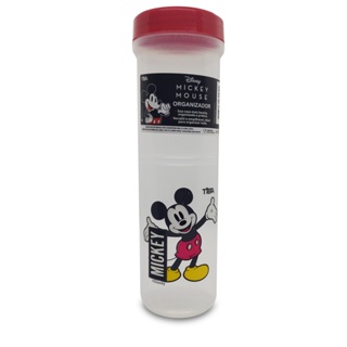 Pote De Plastico Redondo Mickey Com Tampa Vermelha/Preto 580ml